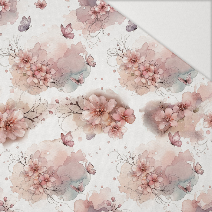 BUTTERFLY & FLOWERS WZ. 18 - Hydrophobic brushed knit
