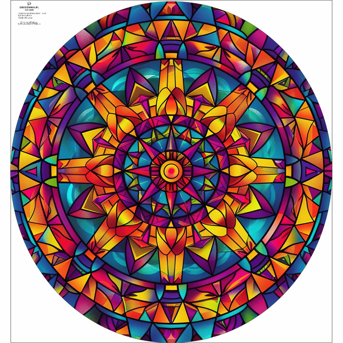 COLORFUL MANDALA WZ.2 - duży panel na spódnicę z koła