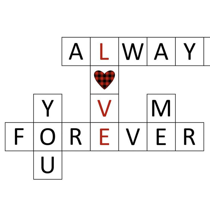 KRZYŻÓWKA (BE MY VALENTINE) - panel 75cm x 80cm