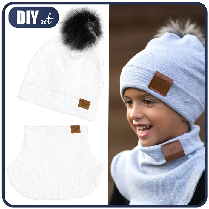 WHITE - Cap and loop creative sewing set