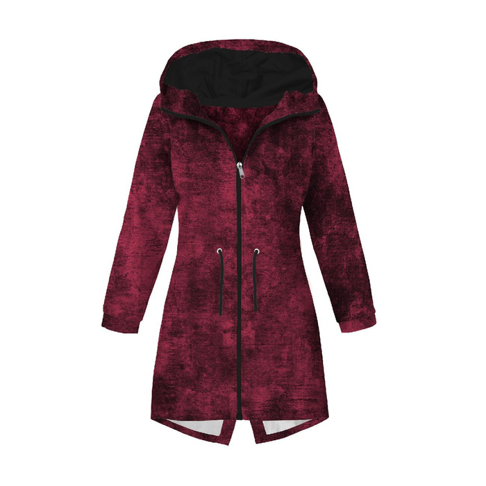 WOMEN'S PARKA (ANNA) - MELANGE / viva magenta - sewing set XXL