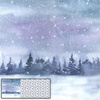 WINTER LANDSCAPE PAT. 2 / CHRISTMAS TREES (PAINTED FOREST) - PANORAMIC PANEL 60 cm
