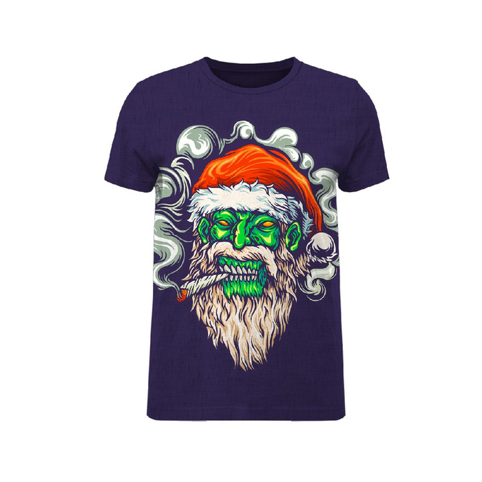 T-SHIRT MĘSKI - GREEN SANTA - single jersey XXL