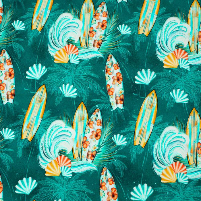 SURFBOARDS AND WAVES - looped knit 