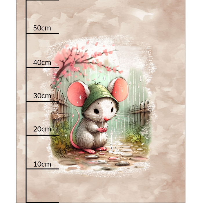 CUTE MOUSE - panel (60cm x 50cm) tkanina bawełniana