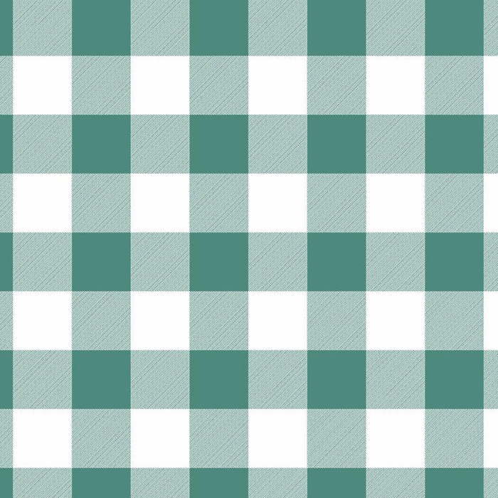 VICHY GRID GREEN  - Woven Fabric for tablecloths