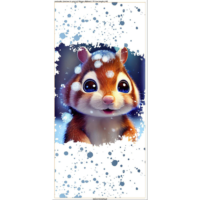 PILLOW 45X45 - ANIMATED SQUIRREL pat. 2 - sewing set