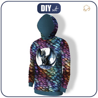 HERREN HOODIE (COLORADO) -  DRAGON RAINBOW - Nähset