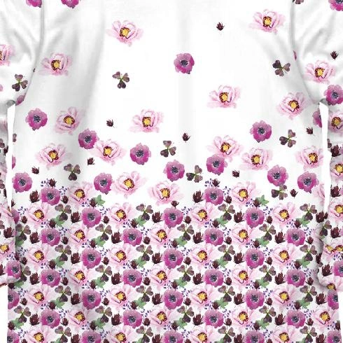 KINDERPYJAMAS "MIKI" - BLUMEN UND KLEEBLÄTTER (AUF DER WIESE) - Elastische Baumwoll Maschenware (134/140)