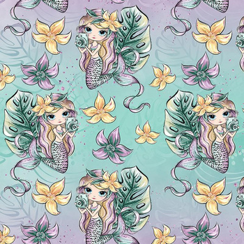 MERMAIDS AND CAMERAS - Viscose jersey