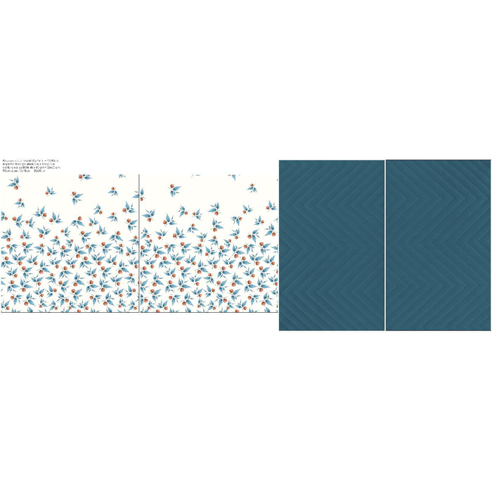 OZDOBNÉ POLŠTÁŘE - MODRY LISTY / bílá