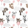 ANIMALS IN CLOUDS pat. 1 - Cotton muslin
