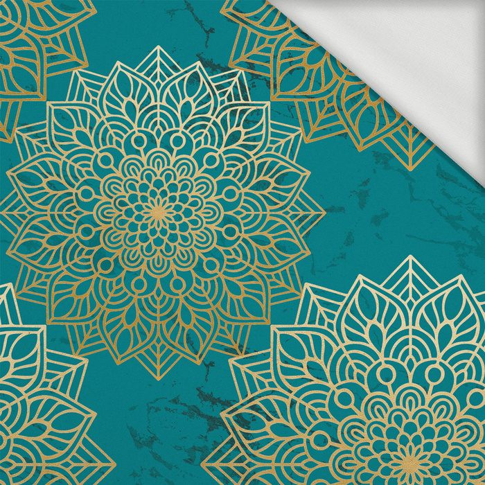 MANDALA pat. 5 / emerald - looped knit fabric