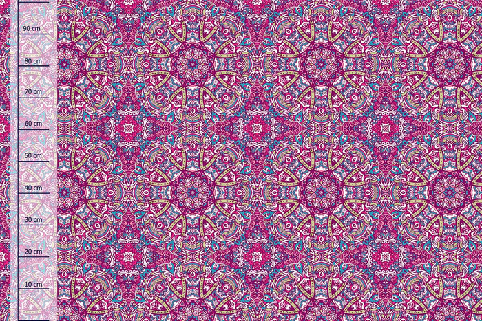 COLORFUL MANDALA pat. 3 - Slub Weave 