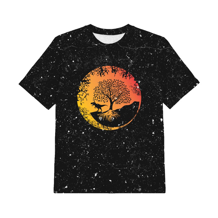 KINDER T-SHIRT  - TYRANNOSAURUS (BAUM) / schwarz - Single Jersey ITY