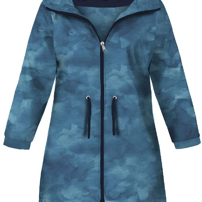 KINDERPARKA (ARIEL) - CAMOUFLAGE m. 2 / dunkelblau - Softshell (146/152)