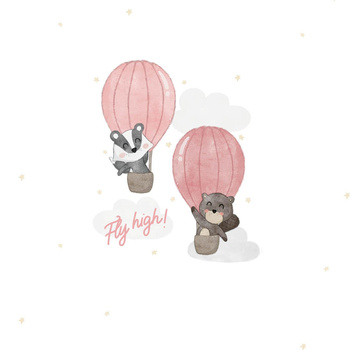 FLY HIGH / Rosa - Paneel (60cm x 50cm)