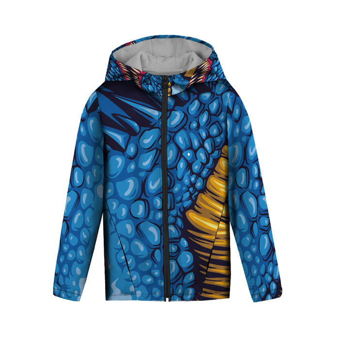 KIDS JACKET DINO (ZOE) - BLUE DRAGON - sewing set (146/152)