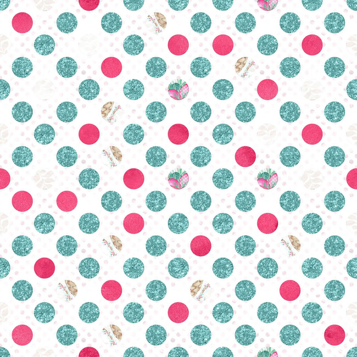 GLITTER DOTS PAT 2 - Slub Weave