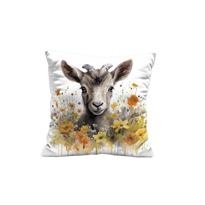KISSEN 45x45 - WATERCOLOR GOAT - Velours - Nähset