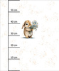 BUNNY WITH A BOUQUET OF FLOWERS - panel (60cm x 50cm) Panama 220g
