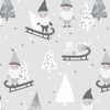SLEDDING DWARFS (FOREST DWARFS) / GREY - looped knit fabric