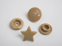 Fasteners KAM stars 12 mm beige 10 sets