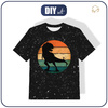 KINDER T-SHIRT (128/134) - TYRANNOSAURUS / schwarz - Single Jersey ITY