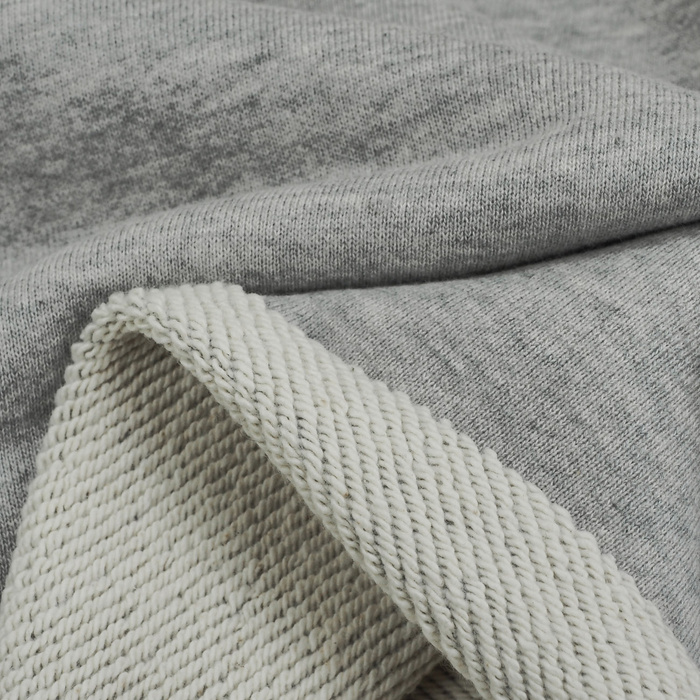 French terry TWILL/ HEAVY 520g - LIGHT GREY MELANGE