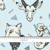 100cm ANIMALS (urban jungle) / light blue - softshell