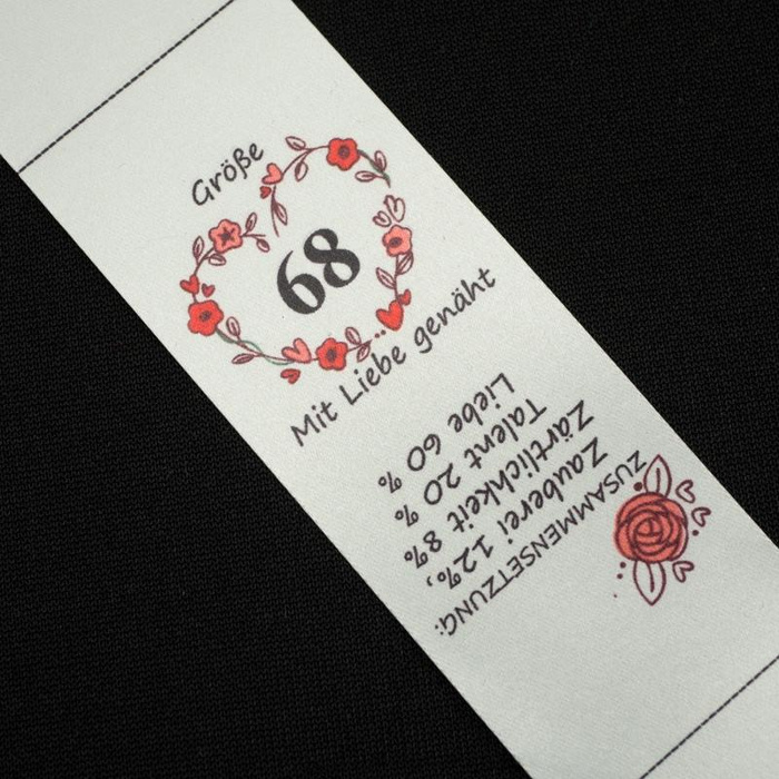 Mädchen Textillabel DE - Größe 134 - 4 Stck Set