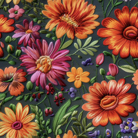 FLOWERS 3D WZ. 2 - single jersey