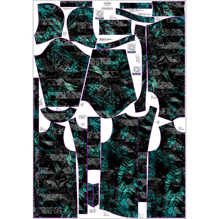 PARKA DAMSKA (ANNA) - JUNGLE ZEBRA / MONSTERA - zestaw do uszycia