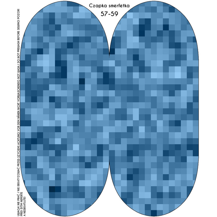 "Beanie" Mütze - PIXEL MS.2 / blau 51-53