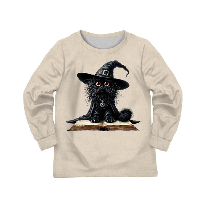 DĚTSKÉ PYŽAMO "MIKI" - HALLOWEEN CAT vz 4 - Sada šití (110/116)