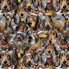 DOGS WZ. 1 / CHRISTMAS - Hydrofobowa dzianina drapana 