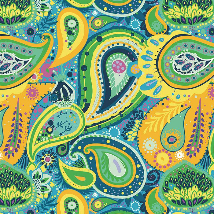 Paisley pattern no. 3 - Upholstery velour 