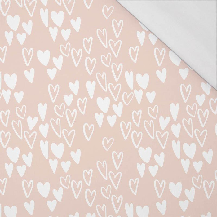 SERDUSZKA BĄBELKI / JASNY RÓŻ (BIRDS IN LOVE) - single jersey with elastane