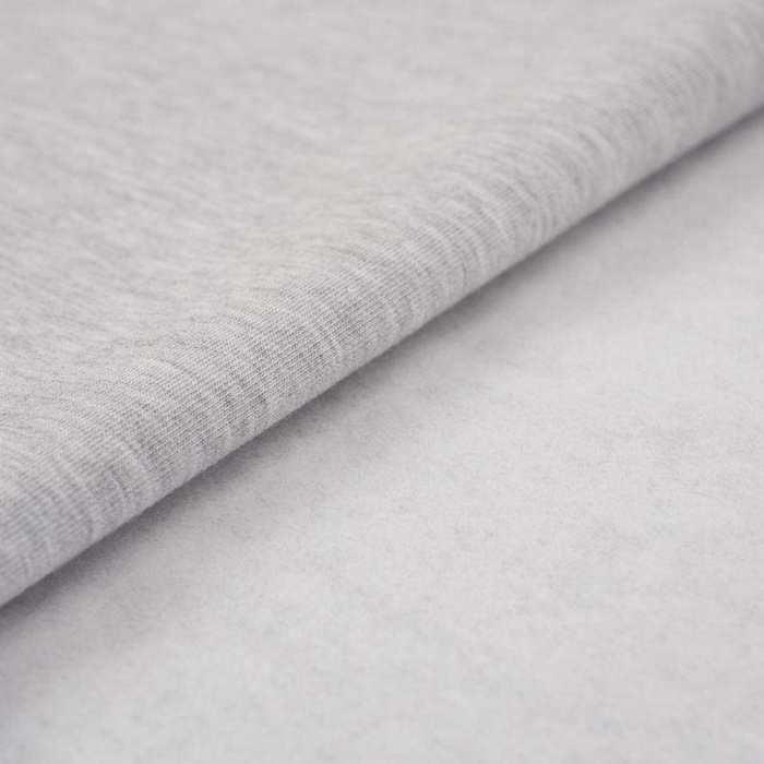Thick brushed sweatshirt D300 - MELANGE LIGHT GRAY (D-20)