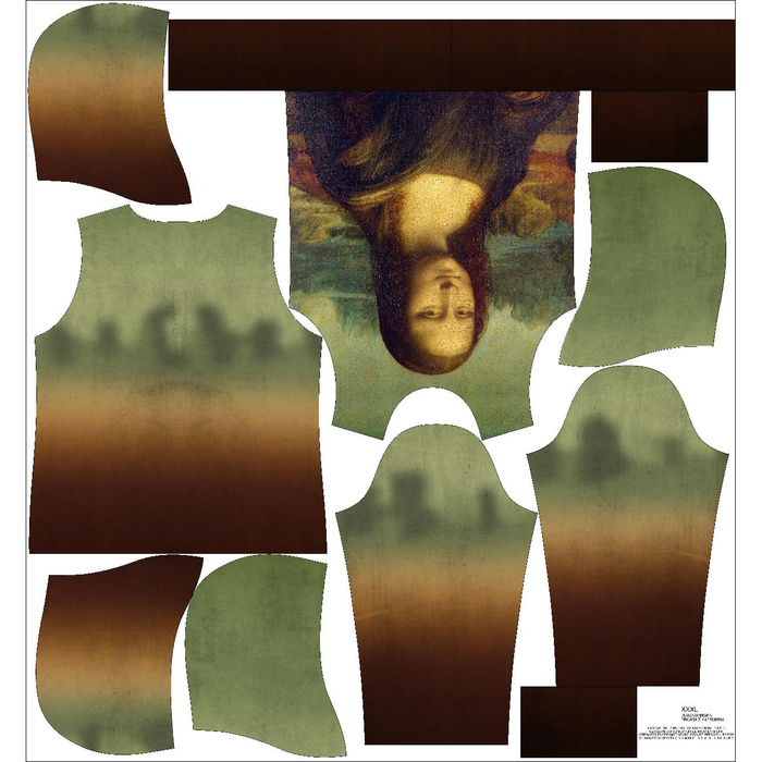 CLASSIC DAMEN HOODIE (POLA) - MONA LISA (Leonardo da Vinci) - Nähset L