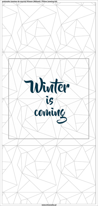 POLŠTÁŘ 45x45 - WINTER IS COMING - Bavlněná tkanina - Sada šití