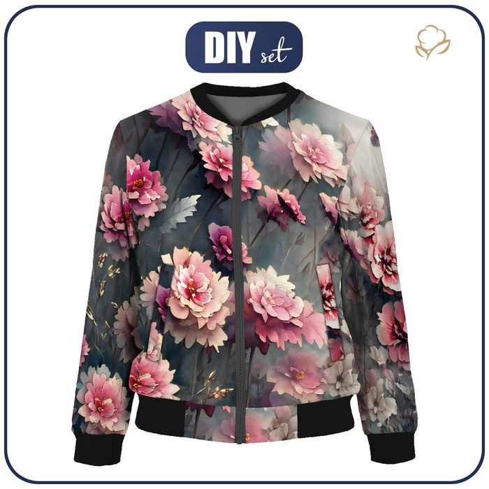 DÁMSKA BOMBER BUNDA (KAMA) - VINTAGE FLOWERS vz. 3 M