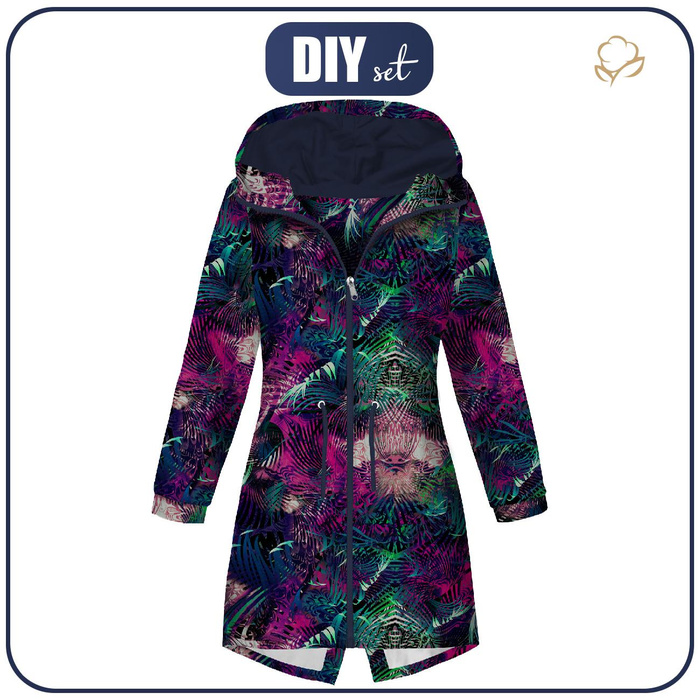 WOMEN'S PARKA (ANNA) - FANTASY LEAVES - sewing set L