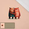 BEARS IN LOVE 2 - panoramic panel SINGLE JERSEY (60cm x 155cm)