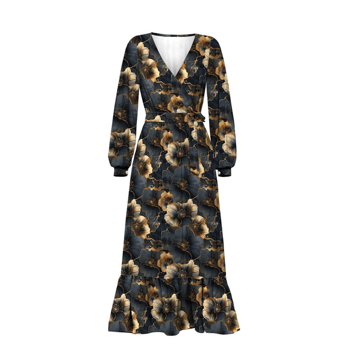 AUTUMN FLOWERS WZ.20- Slub Weave