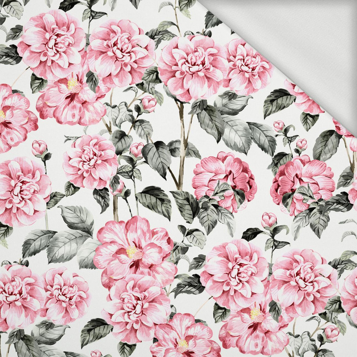 PINK PEONIES pat. 3 - looped knit fabric