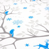 WINTER (türkis) - Baumwoll Webware