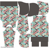 CLASSIC WOMEN’S HOODIE (POLA) - FLAMINGOS AND  MONSTERAS - looped knit fabric - XS