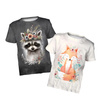 2-PACK - T-SHIRT DZIECIĘCY - BABY ANIMALS WZ. 2 - ZESTAW DO USZYCIA (128/134)