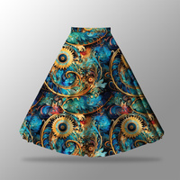 Skirt panel "MAXI" - crepe/ Abstraction wz.18